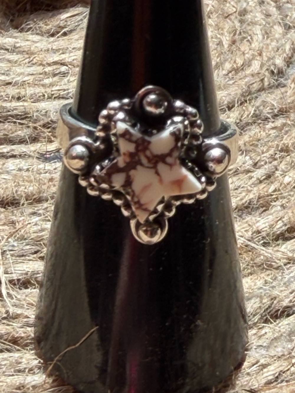 Wild Horse Jasper  Statement Ring with Sterling Silver Accents